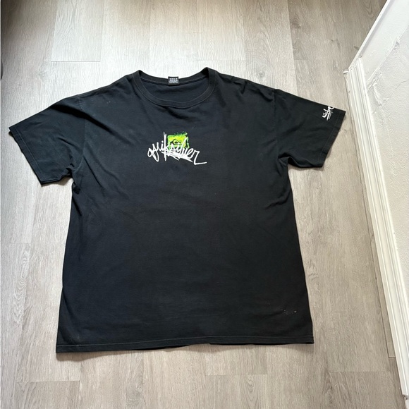 Men’s Vintage Quicksilver Black Green Graphic Short Sleeve Tee Size XL - Picture 1 of 6